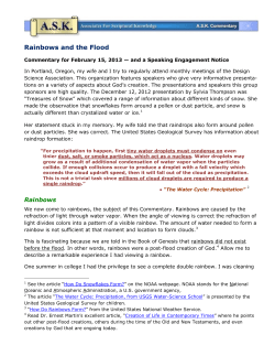 Rainbows and the Flood - Associates for Scriptural Knowledge