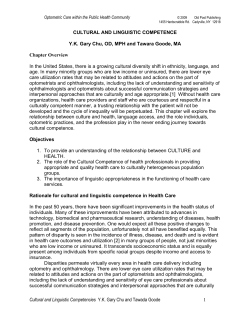 Cultural and Linguistic Competence