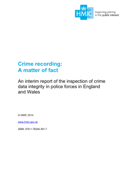 Crime recording: A matter of fact