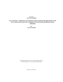 Law of treaties - Office of Legal Affairs