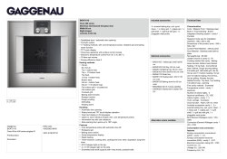 Gaggenau BO470110 Oven 60cm 400 series ss/glass R