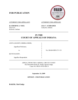 Anita (Handy) Oberlander v. Kevin Handy