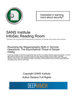 Reversing the Steganography Myth in Terrorist