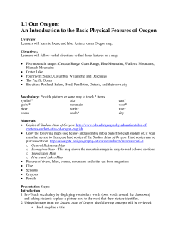 1.1 Our Oregon: An Introduction to the Basic Physical Features of