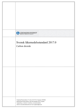 Carbon dioxide - Läkemedelsverket