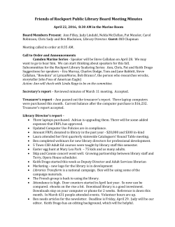April 2016 - Rockport Public Library