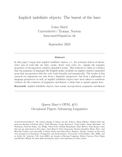 Implicit indefinite objects: The barest of the bare