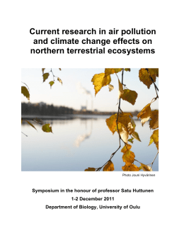 Current research in air pollution and climate change effects on