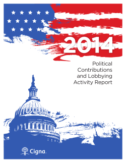 Political Contributions and Lobbying Activity Report