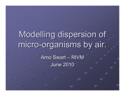 Modelling dispersion of micro-organisms by air.