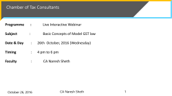 CA Naresh Sheth - The Chamber of Tax Consultants