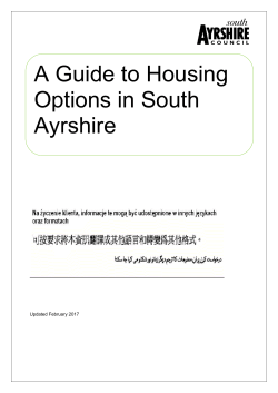 Housing options guide - South Ayrshire Council