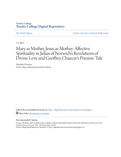 Mary as Mother, Jesus as Mother: Affective Spirituality in Julian of