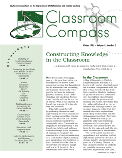 Constructing Knowledge in the Classroom