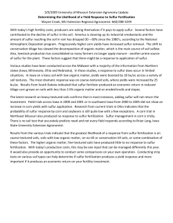 3/9/2009 University of Missouri Extension Agronomy