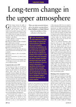 Long-term change in the upper atmosphere