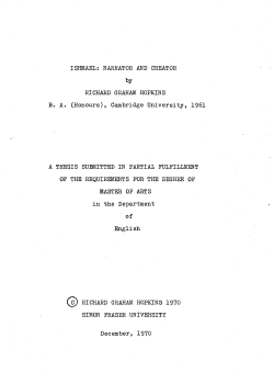 Ishmael : narrator and creator.