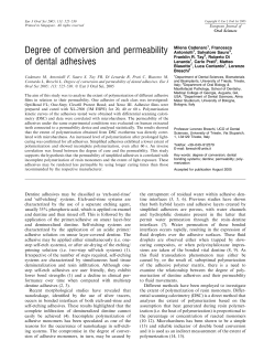 Degree of conversion and permeability of dental