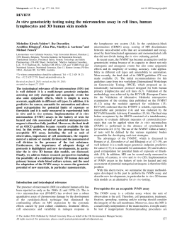 In vitro genotoxicity testing using the micronucleus assay in cell lines