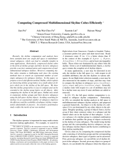 Computing Compressed Multidimensional Skyline Cubes Efficiently ∗