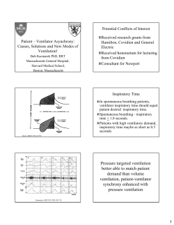 Pressure targeted ventilation better able to match patient demand