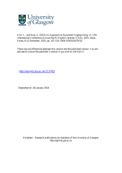 An Approach to Document Fingerprinting