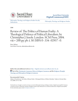 Review of: The Politics of Human Frailty