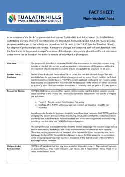 Fact Sheet - Non-resident Fees