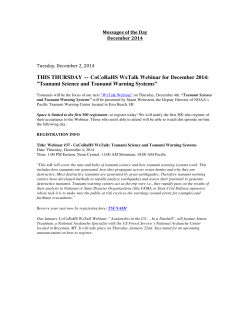 THIS THURSDAY &mdash; CoCoRaHS WxTalk Webinar for December