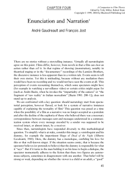 Enunciation and Narration` - ncadjarmstrong.com