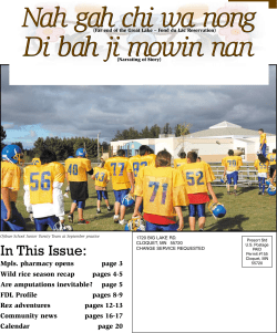 In This Issue: - Fond du Lac Band of Lake Superior Chippewa