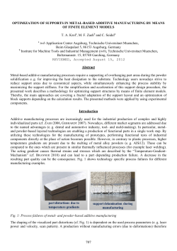 optimization of supports in metal-based additive