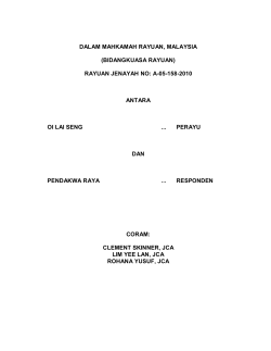 rayuan jenayah no: a-05-158-2010 antara oi lai seng