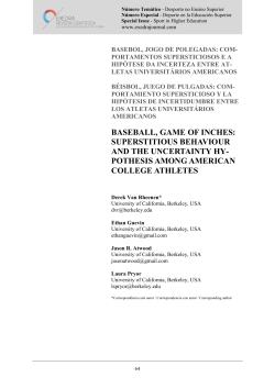 baseball, game of inches: superstitious behaviour and the