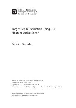 Target Depth Estimation Using Hull Mounted Active Sonar