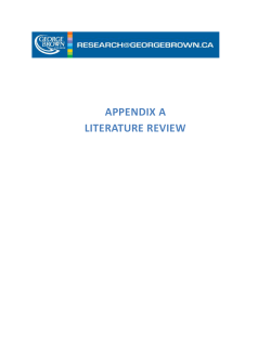 Partnership Project Appendix A Literature Review