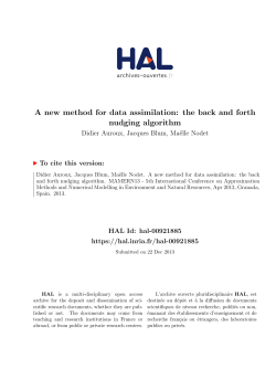 A new method for data assimilation: the back and forth - HAL