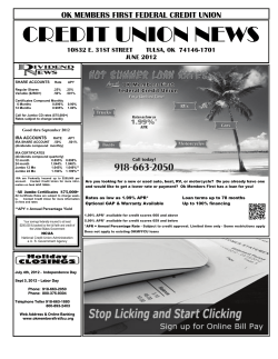 credit union news - OK Members First Federal Credit Union