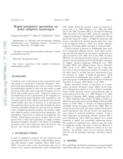 Rapid parapatric speciation on holey adaptive landscapes