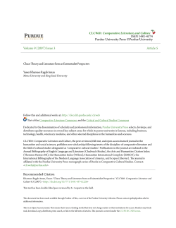 Chaos Theory and Literature from an Existentialist - Purdue e-Pubs