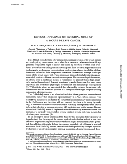 ESTROUS INFLUENCE ON SURGICAL CURE OF A MOUSE