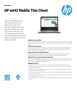 PSG AMS Commercial Thin Client Datasheet 2013