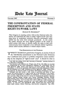 the confrontation of federal preemption and state right-to