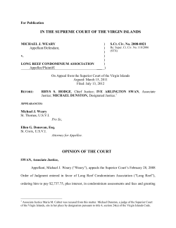 Opinion - Supreme Court of the Virgin Islands