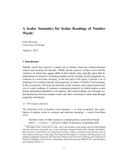 A Scalar Semantics for Scalar Readings of Number