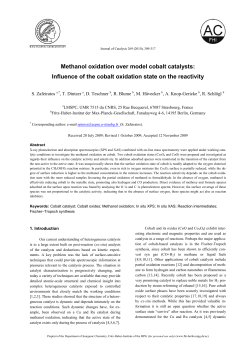 Methanol oxidation over model cobalt catalysts