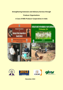 A Case of Milk Producer Cooperatives in India