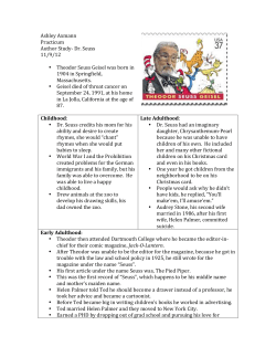 Ashley Axmann Practicum Author Study-‐ Dr. Seuss