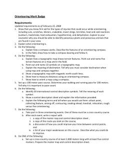 Orienteering Merit Badge Requirements: