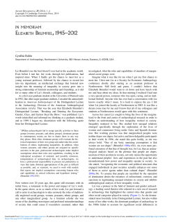 elizabeth brumfiel, 1945&ndash;2012